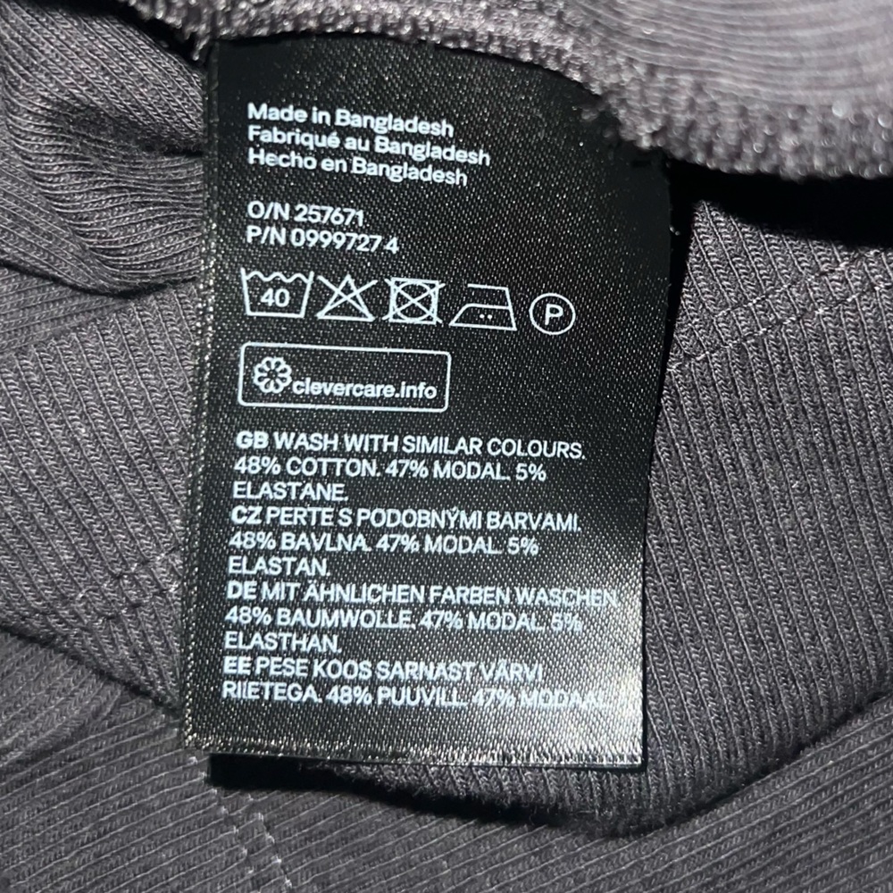 H&M Dark Gray Long Sleeve Tee Shirt XL Cotton Modal Blend - Picture 14 of 14